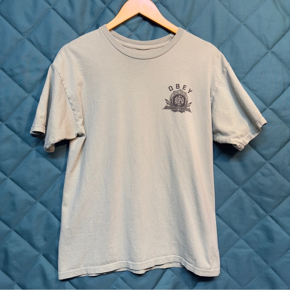Obey Gray Short Sleeve Tee Casual Comfort